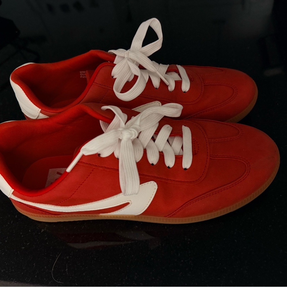 Dolce Vita Red and White Sneakers